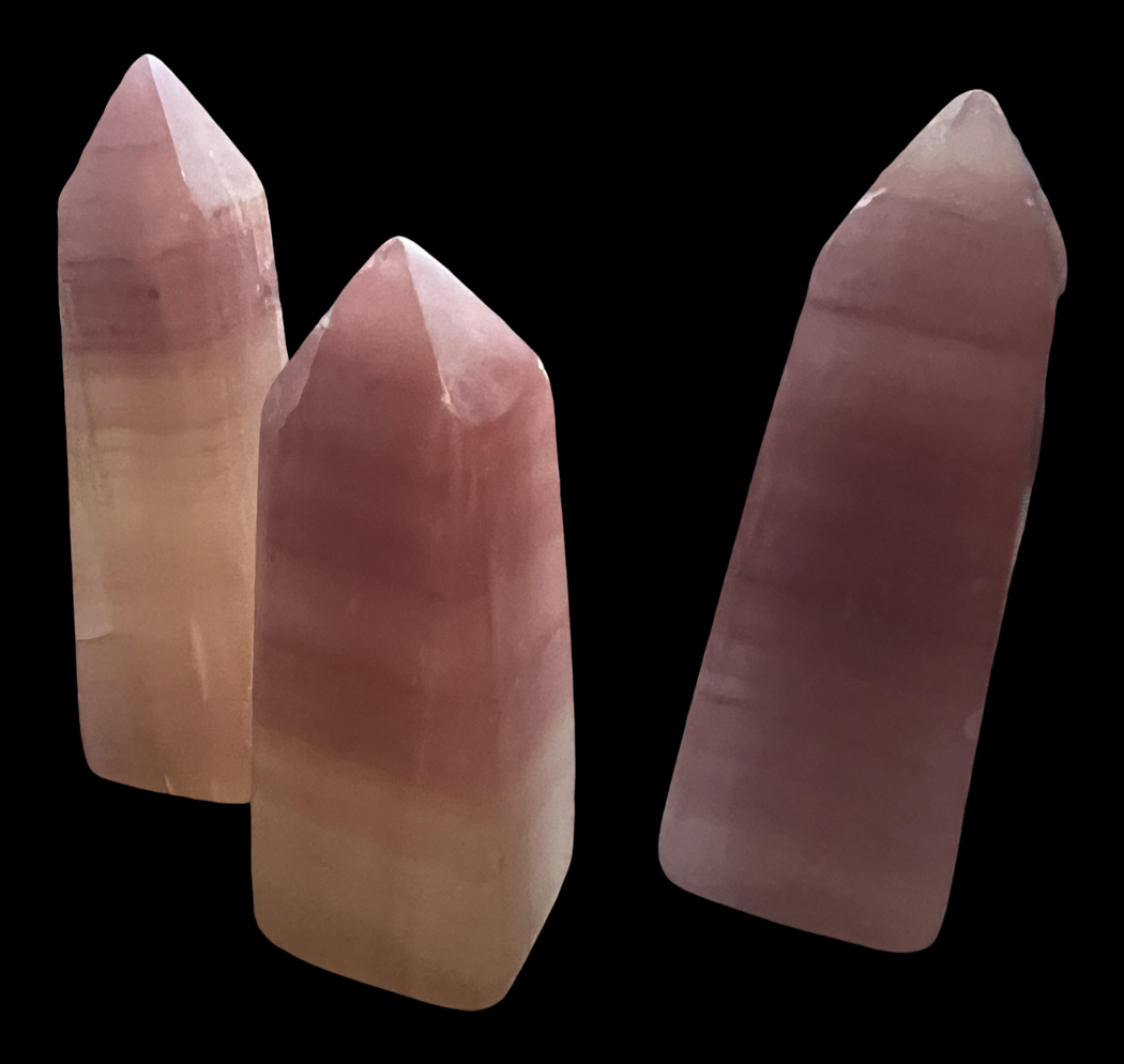 Strawberry Calcite Towers (1pc)