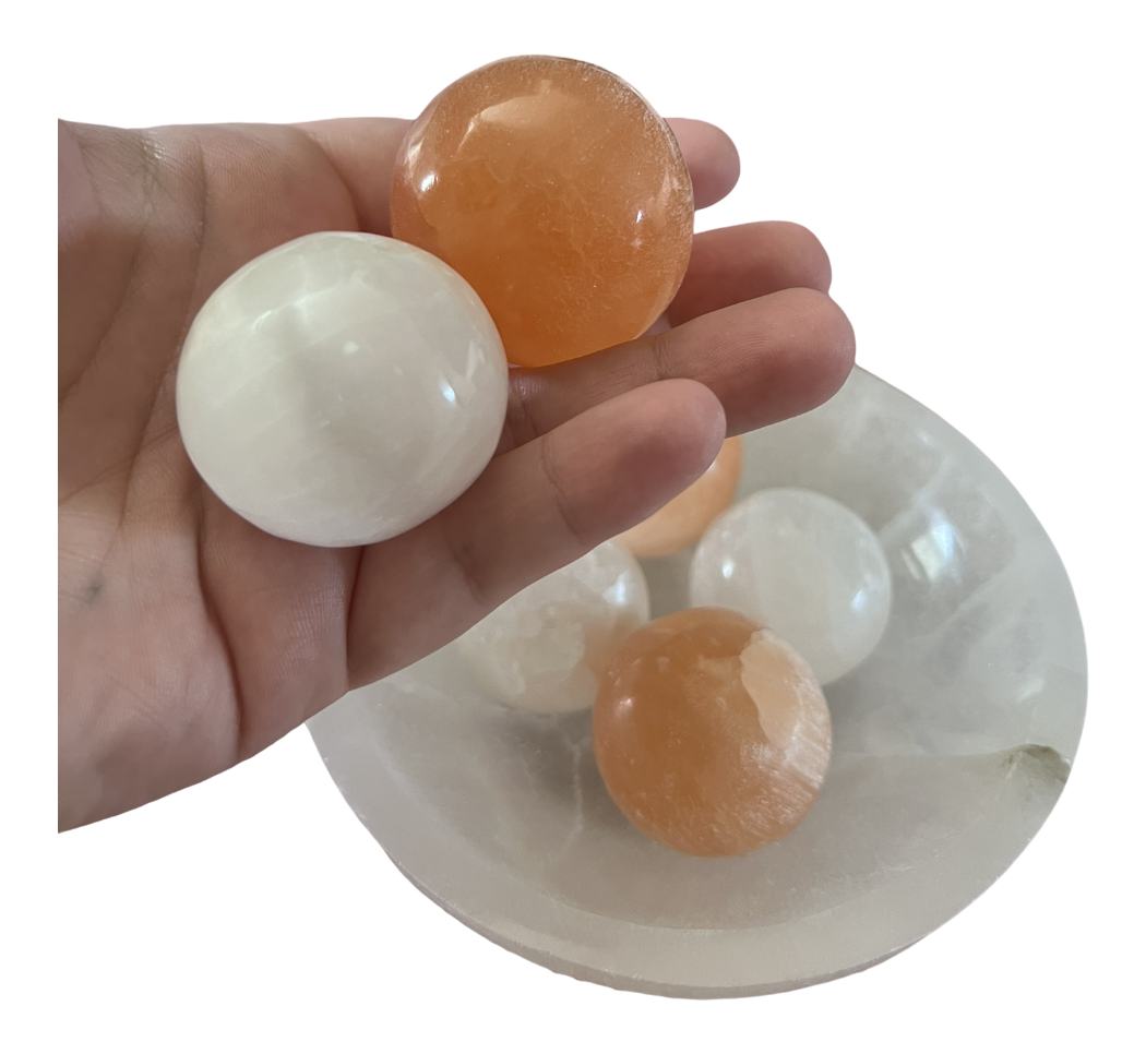 Selenite Spheres Natural Crystals (1pc)