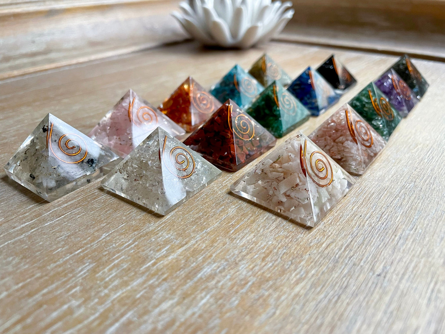 Orgonite Natural Crystal Pyramids (1pc)