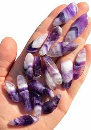 Chevron Amethyst Chip Tumbled (5pcs)