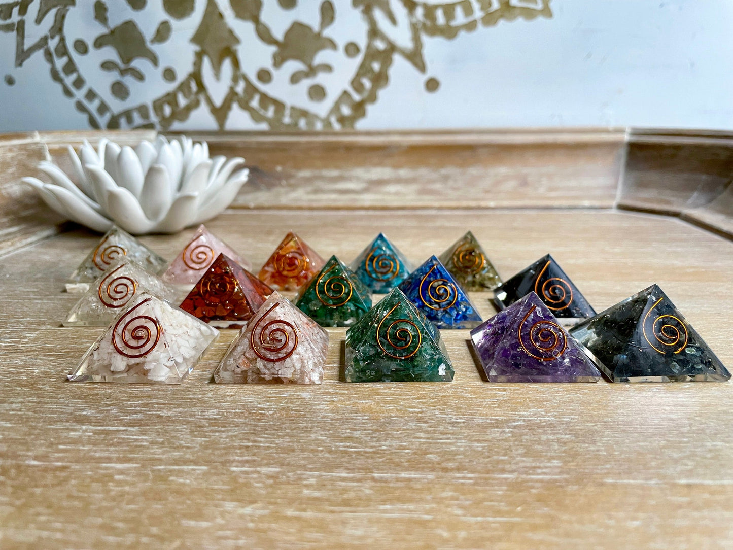Orgonite Natural Crystal Pyramids (1pc)