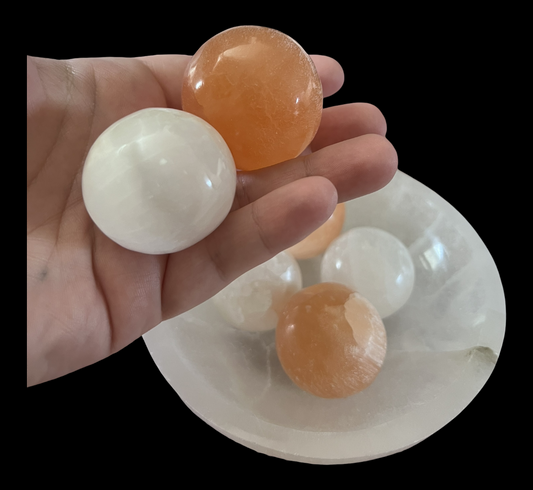 Selenite Spheres Natural Crystals (1pc)