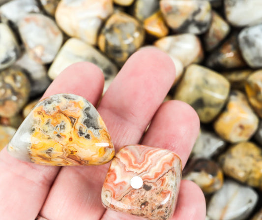 Crazy Lace Tumbled Natural Crystal (1pc)